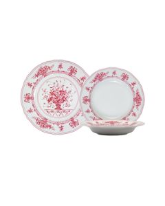 ANTHIROS Collezione di piatti rosa