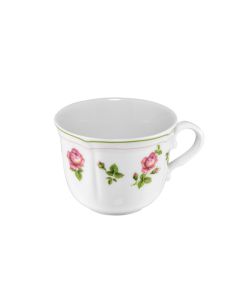 ANTHIROS Tazza da caffè bianca con filo verde cl 10