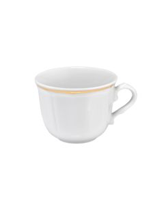 ANTHIROS Tazza da caffè bianca con filo oro cl 10