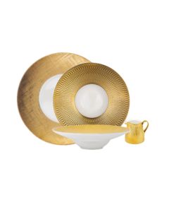 DERAS Collezione di piatti con finitura dorata