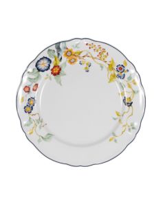 FLORENTIUS Piatto piano bianco e blu Ø cm 26,5