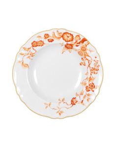 FLORENTIUS Piatto fondo bianco e arancione Ø cm 23 h