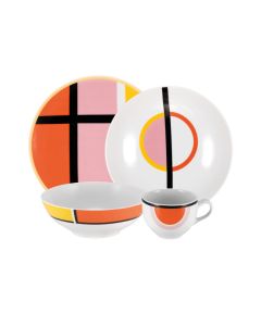 GEOMETRIKOS Collezione di piatti ocra