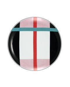 GEOMETRIKÓS Piatto piano rosso Ø cm 28