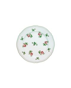 LE COQ PORCELAINE Anthiros Piatto pane bianco con filo verde Ø cm 17,5