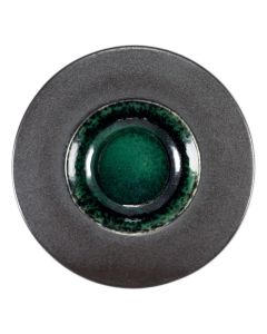 DEIMOS Pastabowl nero e verde reattivo Ø cm 29 h cm 5