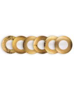 DERAS Piatti pane color oro con decoro misto Ø cm 16