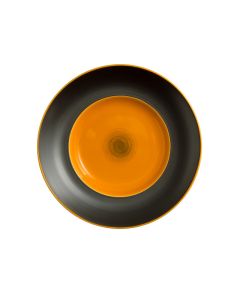 LE COQ PORCELAINE Ekate Piatto fondo arancione con falda Ø cm 27,5 h cm 5