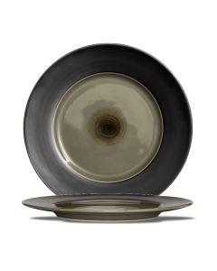 LE COQ PORCELAINE Ekate Piatto rotondo grigio Ø cm 33,5