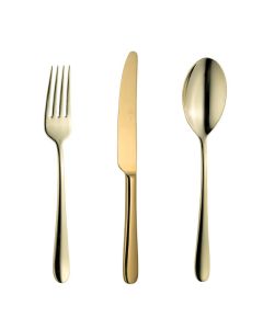 ERACLEA Servizio posate in acciaio inox finitura pvd oro