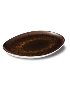 LE COQ PORCELAINE Estia Vassoio ovale color ruggine cm 30x26