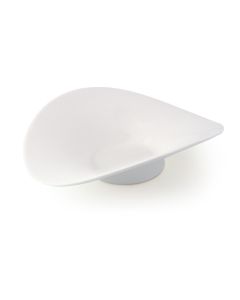 LE COQ PORCELAINE Febe Coppa petalo ovale color avorio cm 30x25 h cm 7,5