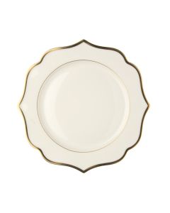 IONICA Servizio 18 Piatti piano-fondo-frutta avorio con filo oro