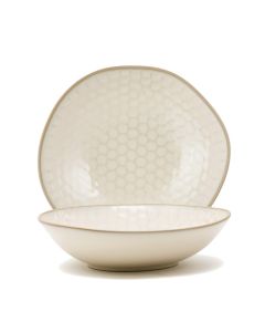 LE COQ PORCELAINE Kypseli Piatto fondo beige cm 22x20,5 h cm 5,5