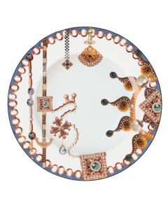 LE COQ PORCELAINE Lithos Piatto pane bianco e blu Ø cm 15