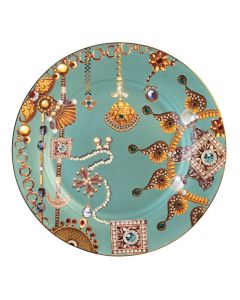 LE COQ PORCELAINE Lithos Piatto rotondo salvia Ø cm 30