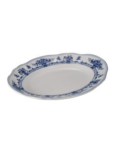 NEOS ANTHIROS Vassoio ovale bianco e blu 24,5x18,5 h 3 cm