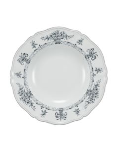 NEOS ANTHIROS Piatto fondo bianco e grigio Ø cm 23