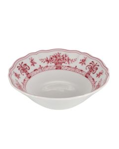 NEOS ANTHIROS Coppa rotonda bianca e porpora Ø 15 h 4,5 cm