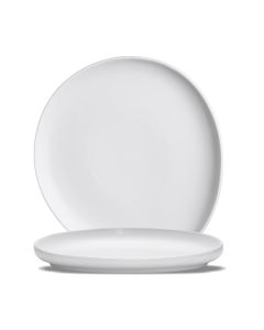 LE COQ PORCELAINE Ninfa Piatto segnaposto obliquo bianco lucido cm 30,5x27,5 h cm 4