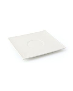 LE COQ PORCELAINE Oniros Piattino quadro per tazza caffè da 10 cl color avorio cm 10x10