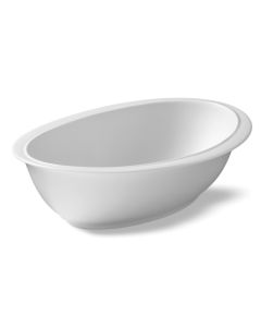 LE COQ PORCELAINE Parthenon Coppa ovale bianco matt cm 12x8,5 h cm 3,5