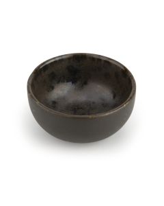 LE COQ PORCELAINE Phobos Coppetta tonda marrone con puntini reattivi ruggine Ø cm 6,5 