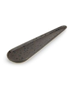 LE COQ PORCELAINE Phobos Cucchiaio finger food marrone con puntini reattivi ruggine 27,5x7 