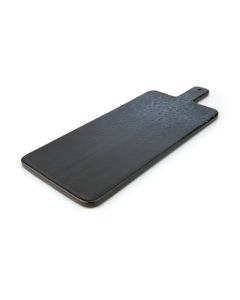 LE COQ PORCELAINE Phobos Tagliere rettangolare nero con puntini reattivi blu cm 37x15,5
