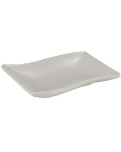 RUPIS Piattino ondulato finger food bianco 9x7 h 1,5 cm