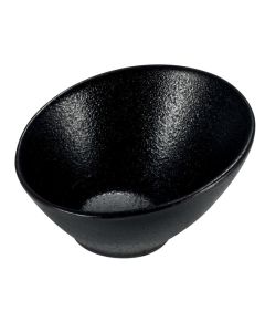 RUPIS Coppetta obliqua nera Ø 7,5 h 4,5 cm