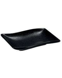 RUPIS Piattino ondulato finger food nero 9x7 h 1,5 cm