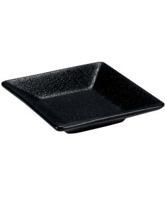 RUPIS Piattino quadro nero con bordo 8x8 h 2 cm