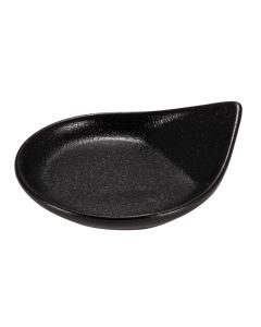 RUPIS Piattino goccia finger food nero 8x9,5 h 2,5 cm