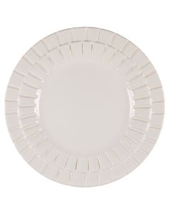 SEGMENTO Piatto rotondo color crema crackle Ø 33 h 3 cm