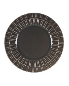 SEGMENTO Piatto rotondo grigio crackle Ø 33 h 3 cm