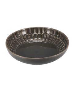 SEGMENTO Coppa rotonda grigia crackle Ø 28 h 6,5 cm