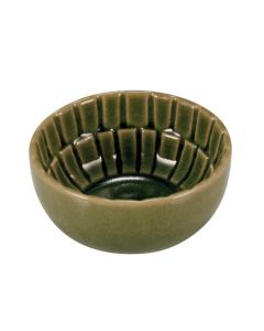 SEGMENTO Coppetta rotonda verde crackle Ø 8,5 h 4,5 cm