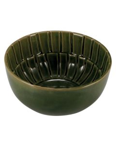 SEGMENTO Coppetta rotonda alta verde crackle Ø 18 h 9 cm