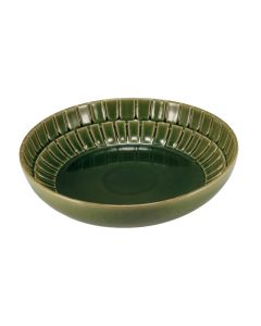 SEGMENTO Coppa rotonda verde crackle Ø 28 h 6,5 cm