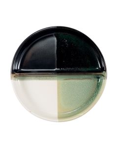 SIMPOSIO Piatto 2 comparti verde Ø cm 14