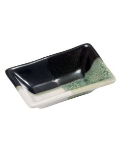 SIMPOSIO Coppetta rettangolare verde cm 9x5,5 h cm 2,5