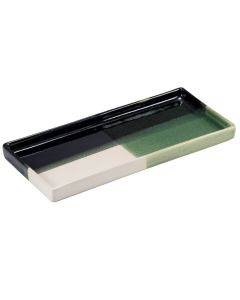 SIMPOSIO Vassoio rettangolare verde cm 25x11,5 h cm 2