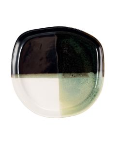 SIMPOSIO Piattino irregolare verde cm 16x15,5 h cm 2