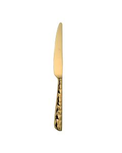 SYBARIS Coltello tavola in acciaio inox finitura pvd oro 23 cm