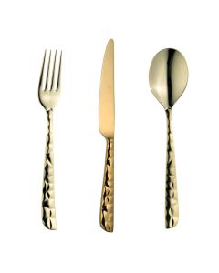SYBARIS Servizio posate in acciaio inox finitura pvd oro