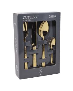 TARAS Servizio posate finitura pvd oro 24 pezzi