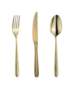 TARAS Servizio posate in acciaio inox finitura pvd oro