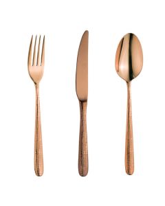 TARAS Servizio posate in acciaio inox finitura pvd rame