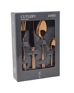 TARAS Servizio posate finitura pvd rame 24 pezzi
